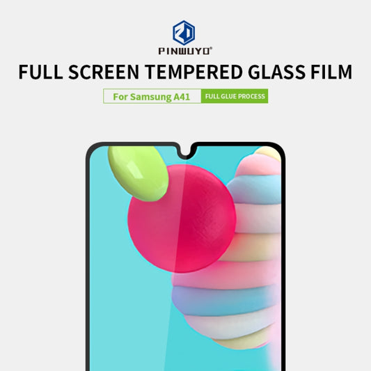 For Galaxy A41 PINWUYO 9H 2.5D Full Screen Tempered Glass Film(Black) by PINWUYO