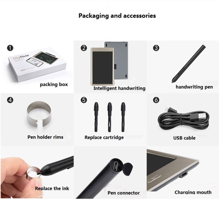 Portable 9-inch Smart Digital Drawing Board Bluetooth USB Connected To Mobile Phone, Cloud Note with High-Precision Writing Pen - by buy2fix | Online Shopping UK | buy2fix