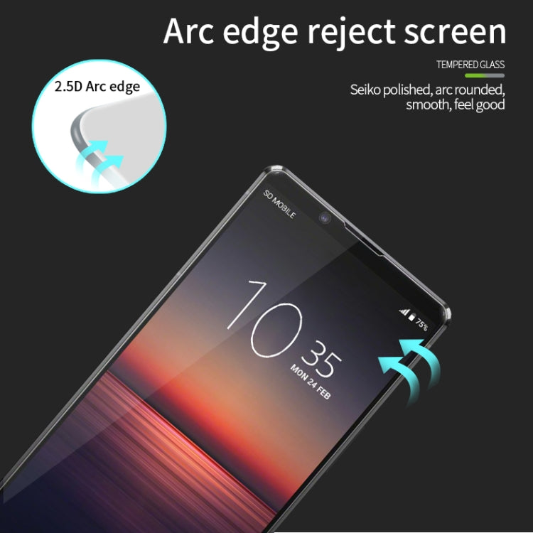For Sony Xperia 1 II PINWUYO 9H 2.5D Full Screen Tempered Glass Film(Black) - Sony Tempered Glass by PINWUYO | Online Shopping UK | buy2fix