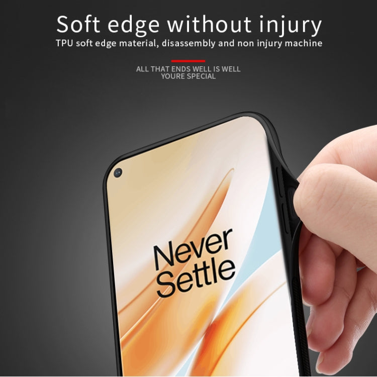 For Oneplus 8 PINWUYO Rong Series Shockproof PC + TPU+ Chemical Fiber Cloth Protective Cover(Black) - OnePlus Cases by PINWUYO | Online Shopping UK | buy2fix