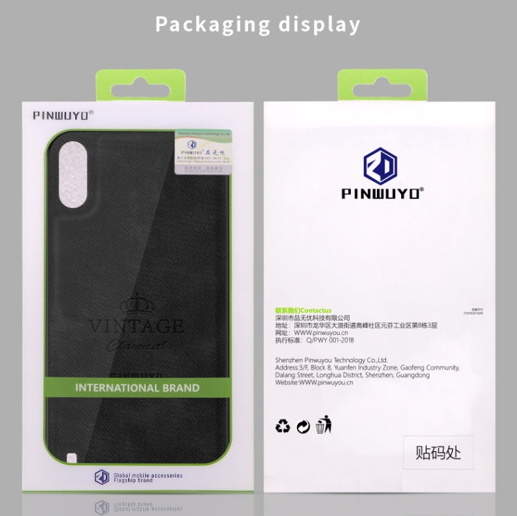 For Galaxy A01 PINWUYO Zun Series PC + TPU + Skin Waterproof And Anti-fall All-inclusive Protective Shell(Brown) by PINWUYO