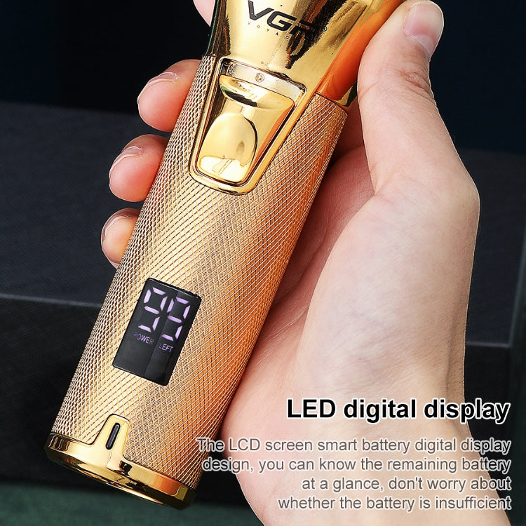 VGR V-280 10W USB Metal Electric Hair Clipper with LED Digital Display (Gold) - Hair Trimmer by VGR | Online Shopping UK | buy2fix
