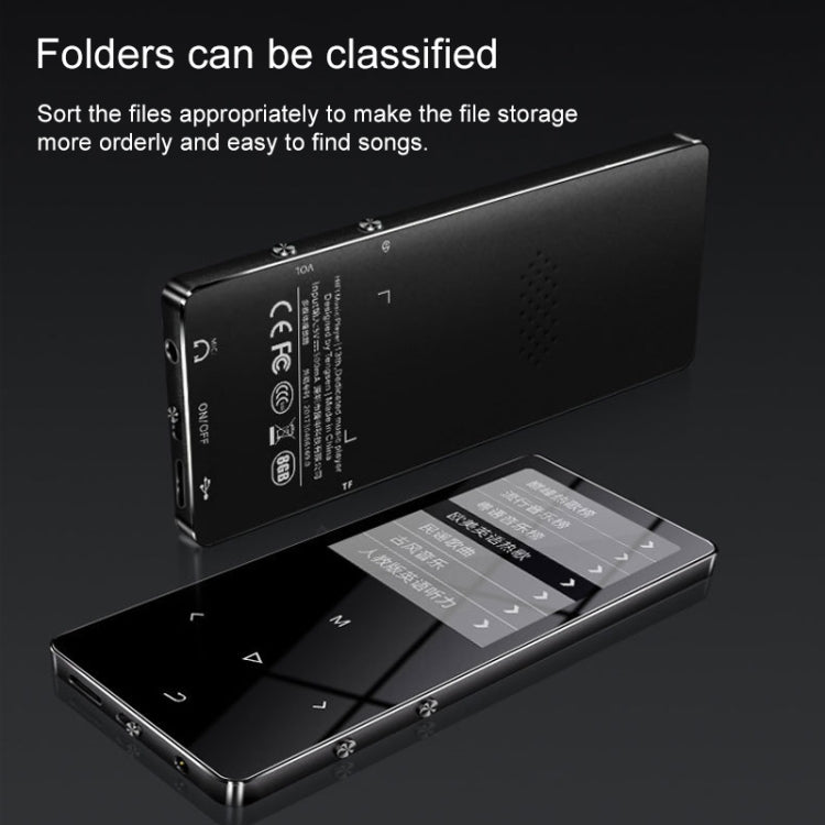 X2 16GB 1.8 inch Touch Screen Metal Bluetooth MP3 MP4 Hifi Sound Music Player (Rose Gold) by buy2fix