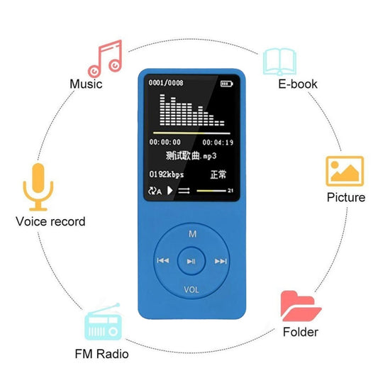 Fashion Portable LCD Screen FM Radio Video Games Movie MP3 MP4 Player Mini Walkman, Memory Capacity:8GB(White) by buy2fix