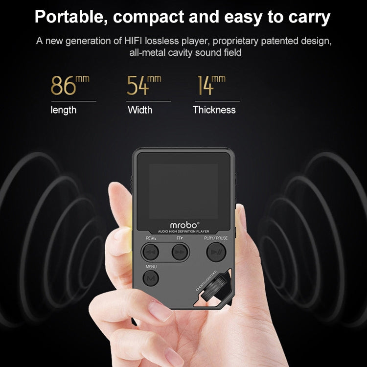 1.8 inch HIFI MP3 Player Metal High Sound Quality Entry-level Lossless Music Player, Support TF Card / FM / E-book, Memory Size:8GB(Grey) - MP3 Player by buy2fix | Online Shopping UK | buy2fix