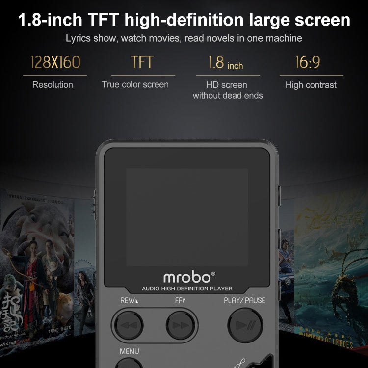 1.8 inch HIFI MP3 Player Metal High Sound Quality Entry-level Lossless Music Player, Support TF Card / FM / E-book, Memory Size:8GB(Grey) - MP3 Player by buy2fix | Online Shopping UK | buy2fix
