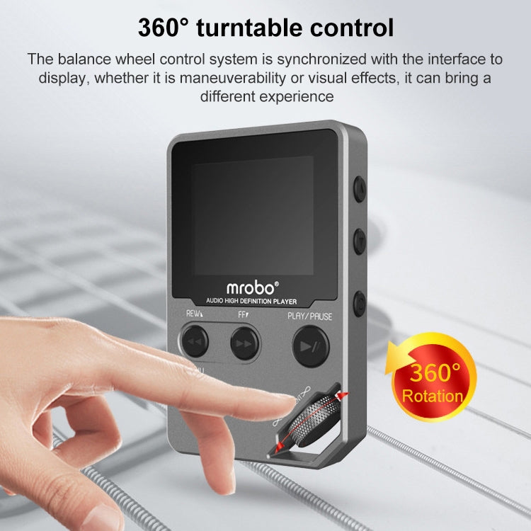 1.8 inch HIFI MP3 Player Metal High Sound Quality Entry-level Lossless Music Player, Support TF Card / FM / E-book, Memory Size:8GB(Grey) - MP3 Player by buy2fix | Online Shopping UK | buy2fix