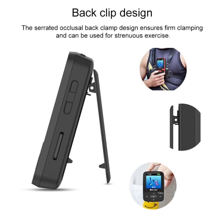 Original RUIZU X50 Sport Bluetooth MP3 Player 8gb Clip Mini with Screen Support FM,Recording,E-Book,Clock,Pedometer - MP3 Player by buy2fix | Online Shopping UK | buy2fix