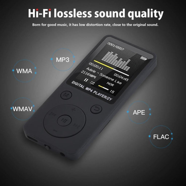Portable MP4 Lossless Sound Music Player FM Recorder Walkman Player Mini Support Music, Radio, Recording, MP3, TF Card, No Memory(Blue) - MP3 Player by buy2fix | Online Shopping UK | buy2fix