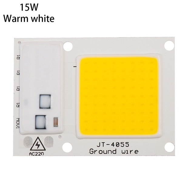 High Power 220V LED FloodlightCool/Warm White COB LED Chip IP65 Smart IC Driver Lamp(15W warm white) - Celling Lights & Chandeliers by buy2fix | Online Shopping UK | buy2fix