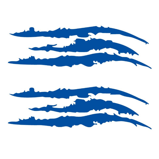 2 PCS Reflective Car Sticker Monster Scratch Stripe Claw Marks Car Auto Headlight Decoration Vinyl Decal Car Stickers, Size:40X12cm (Blue) by buy2fix