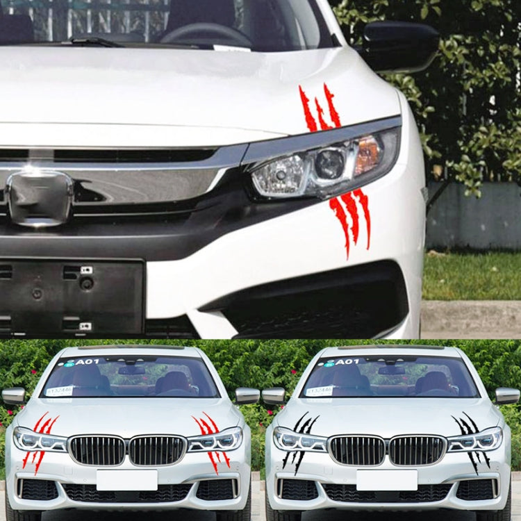 2 PCS Reflective Car Sticker Monster Scratch Stripe Claw Marks Car Auto Headlight Decoration Vinyl Decal Car Stickers, Size:40X12cm (Green) by buy2fix