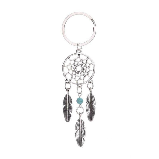 2 PCS Fashion Simple Dream Catcher Series Beads Keychain(Green) by buy2fix