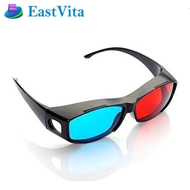 Red Blue 3D Glasses Anaglyph Framed 3D Vision Glasses for Game Stereo Movie Dimensional Glasses Plastic Glasses - VR Headset by buy2fix | Online Shopping UK | buy2fix