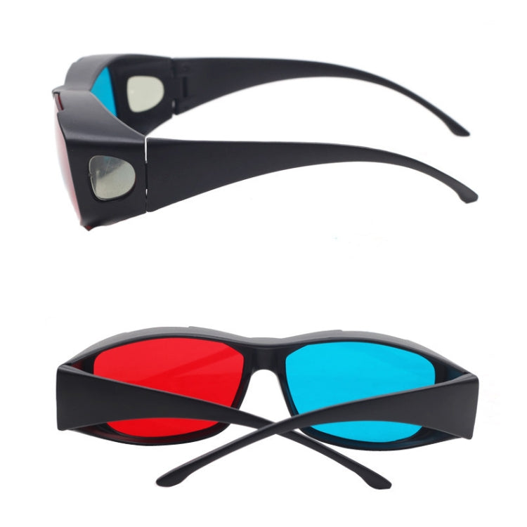 Red Blue 3D Glasses Anaglyph Framed 3D Vision Glasses for Game Stereo Movie Dimensional Glasses Plastic Glasses - VR Headset by buy2fix | Online Shopping UK | buy2fix