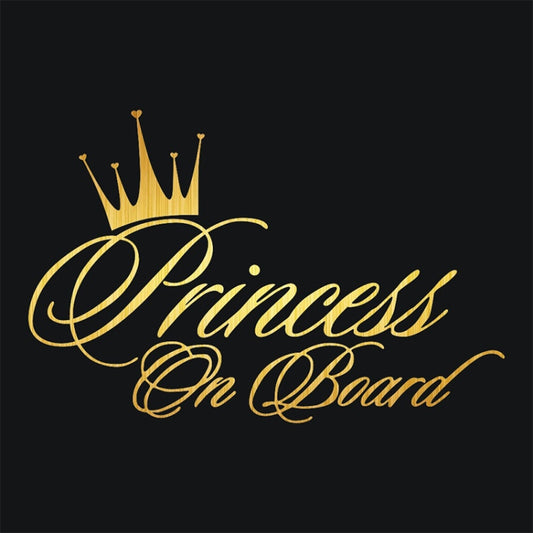 Princess Baby Pattern Car Decal Reflective Laser Vinyl Car Sticker, Size: 16.5x10.9cm(Gold) by buy2fix