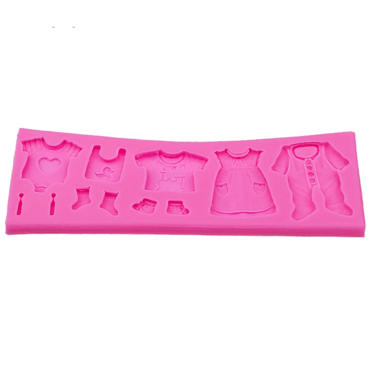 2 PCS Baking Mold Baby Shoes Fondant Cake Mold Kid Clothes Silicone DIY Chocolate West Point Mold - Food Molds by buy2fix | Online Shopping UK | buy2fix