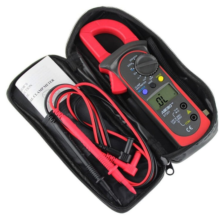 ANENG ST201 AC And DC Digital Clamp Multimeter Voltage And Current Measuring Instrument Tester(Red) - Digital Multimeter by ANENG | Online Shopping UK | buy2fix