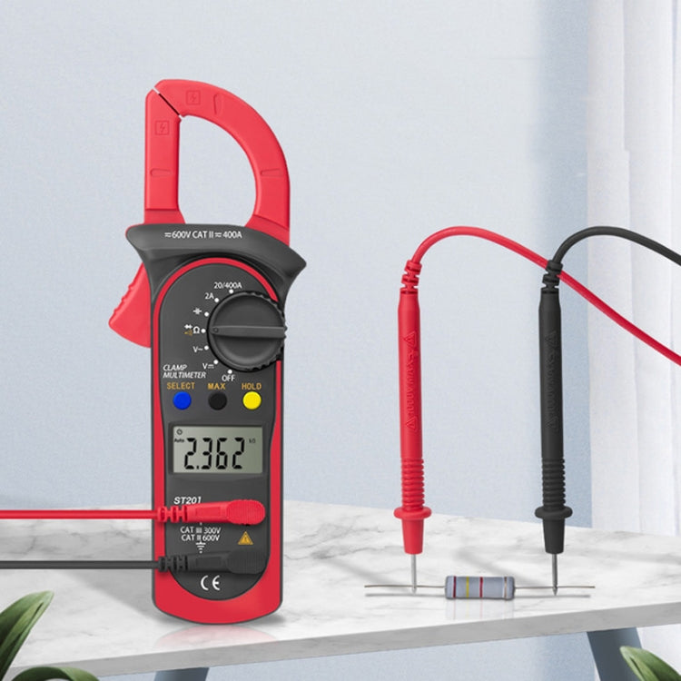 ANENG ST201 AC And DC Digital Clamp Multimeter Voltage And Current Measuring Instrument Tester(Red) - Digital Multimeter by ANENG | Online Shopping UK | buy2fix