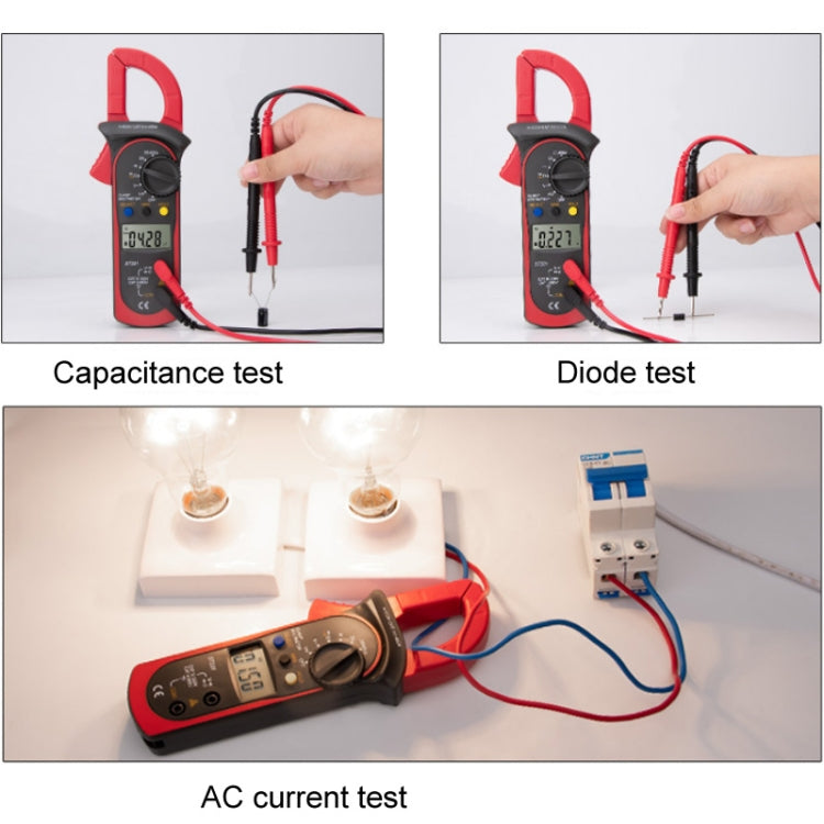 ANENG ST201 AC And DC Digital Clamp Multimeter Voltage And Current Measuring Instrument Tester(Red) - Digital Multimeter by ANENG | Online Shopping UK | buy2fix