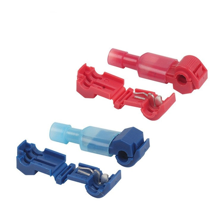 10 PCS T-type Quick-break Wire-free Fast Wire Terminal Clam(Red) - Connectors by buy2fix | Online Shopping UK | buy2fix