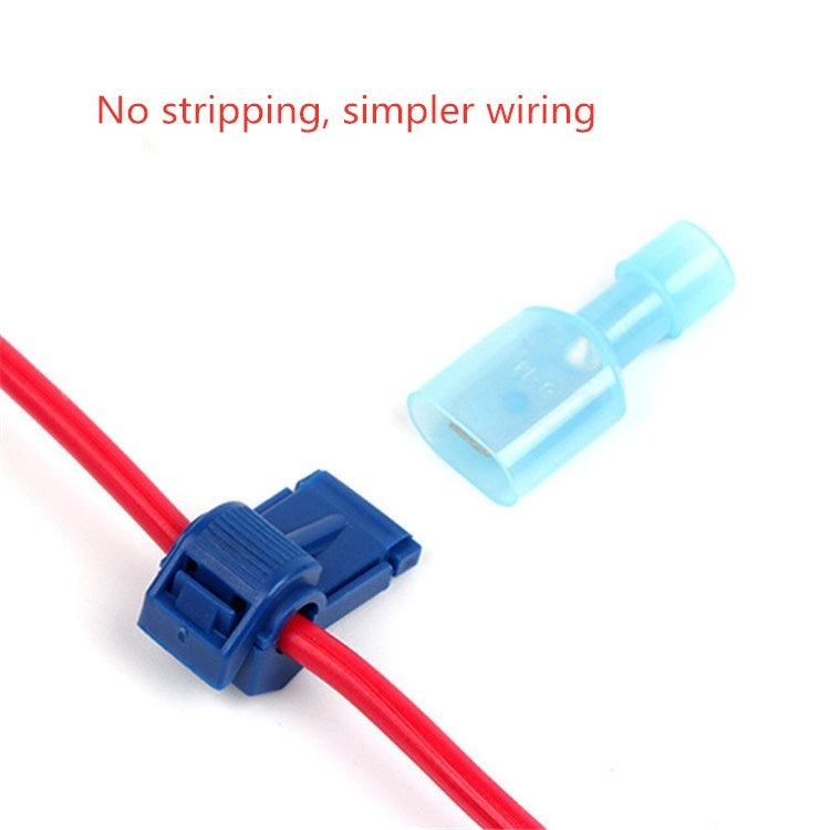 10 PCS T-type Quick-break Wire-free Fast Wire Terminal Clam(Red) - Connectors by buy2fix | Online Shopping UK | buy2fix