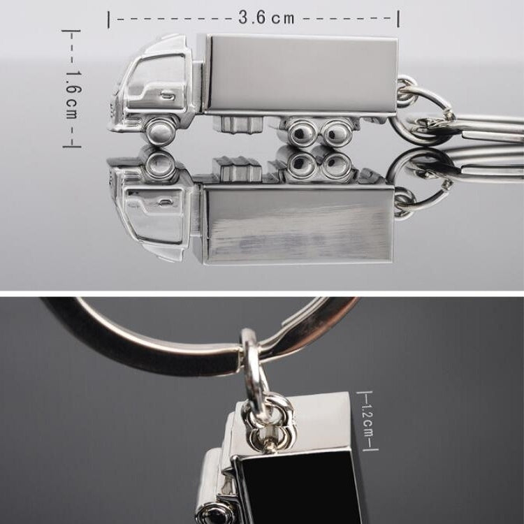 2 PCS Creative Keychain Metal Solid Van Gift Pendant by buy2fix