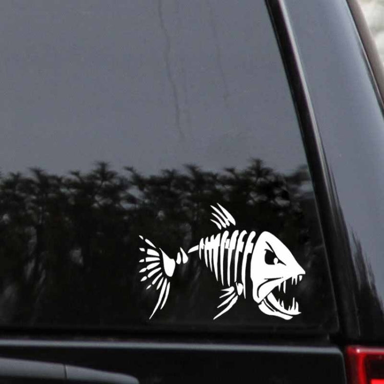 10 PCS YOJA Mad Fish Funny Decal Car Window Decoration Vinyl Stickers Motorcycle Accessories, Size: 11x7cm (Silver) by buy2fix