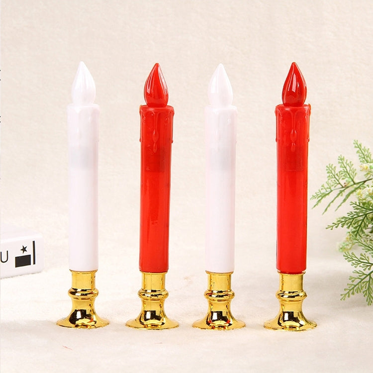 2 PCS Artificial Long Candle Light Plastic Electronic Candle(Red Shell Red Light) - Candles & Candle Holders by buy2fix | Online Shopping UK | buy2fix