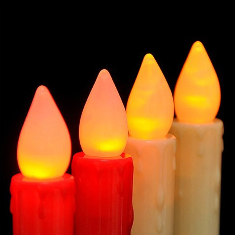 2 PCS Artificial Long Candle Light Plastic Electronic Candle(Red Shell Red Light) - Candles & Candle Holders by buy2fix | Online Shopping UK | buy2fix