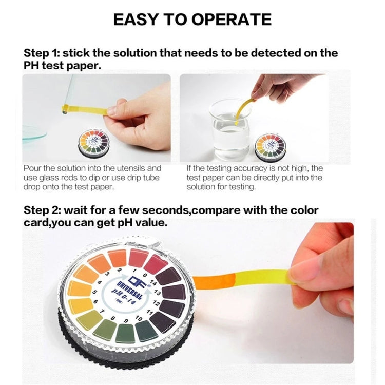 5Meters 0-14 PH Test Paper Alkaline Acid Indicator Paper For Water Urine Saliva Litmus Testing Measuring Analysis Kits - PH & Moisture Meter by buy2fix | Online Shopping UK | buy2fix