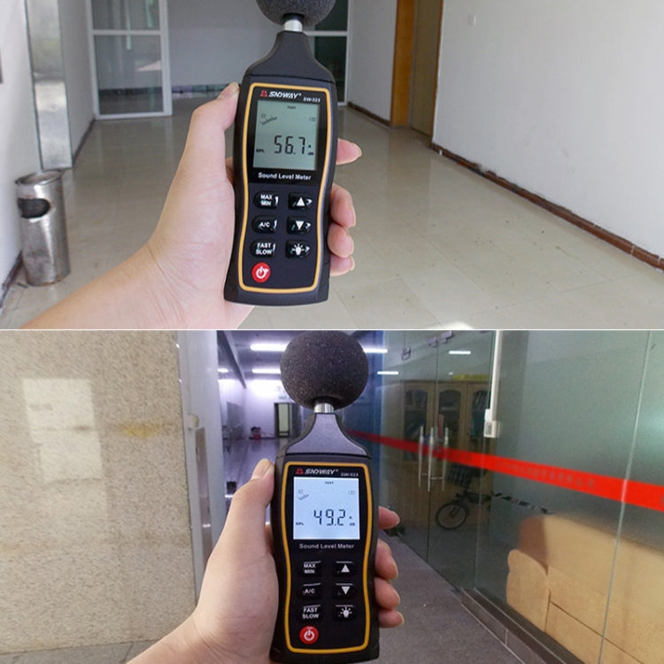 SNDWAY Handheld High Precision Noise Decibel Meter, Model:SW524(Storage+USB Communication) by SNDWAY
