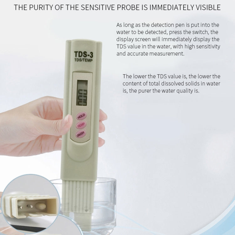 Digital TDS Meter Tester Filter Water Quality Purity Tester Drinking Water Minerals Testing Tool - Air & Water Quality Tester by buy2fix | Online Shopping UK | buy2fix