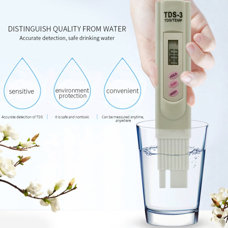 Digital TDS Meter Tester Filter Water Quality Purity Tester Drinking Water Minerals Testing Tool - Air & Water Quality Tester by buy2fix | Online Shopping UK | buy2fix