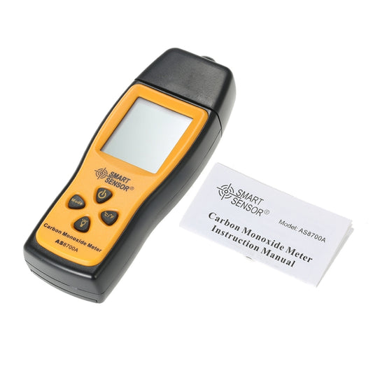 Smart Sensor AS8700A Handheld Carbon Monoxide Meter High Precision Digital CO Leak Detector Analyzer, Sound Light Alarm, Range: 0-1000ppm - Gas Monitor by BENETECH | Online Shopping UK | buy2fix