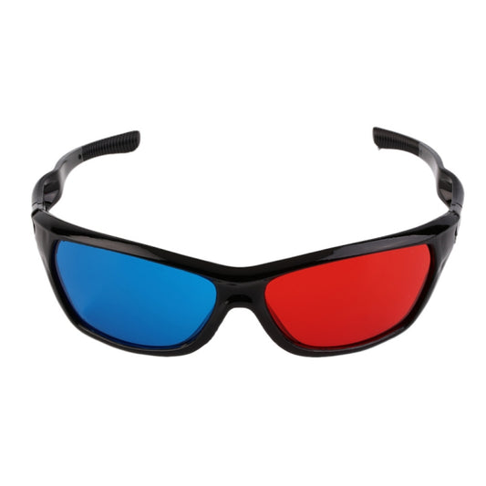 2 PCS Universal 3D Plastic Glasses Black Frame 3D Visoin Glass For Dimensional Anaglyph Movie Game DVD Video - VR Headset by buy2fix | Online Shopping UK | buy2fix