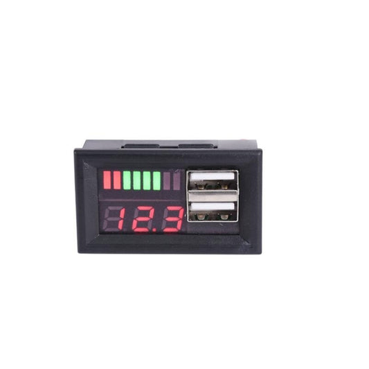 DL-USB-02 Car 12V Battery Voltage Power Display Meter Head Integrated Dual USB Output 5V2A Voltage Conversion - Current & Voltage Tester by buy2fix | Online Shopping UK | buy2fix