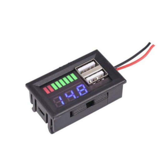 DL-USB-02 Car 12V Battery Voltage Power Display Meter Head Integrated Dual USB Output 5V2A Voltage Conversion - Current & Voltage Tester by buy2fix | Online Shopping UK | buy2fix