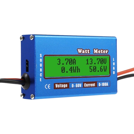Airplane Model 0-100A 0-60V Continuous Current 50A High Precision Wattmeter - Current & Voltage Tester by buy2fix | Online Shopping UK | buy2fix