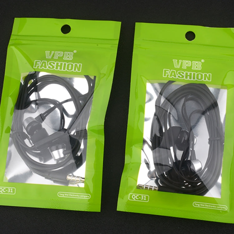 VPB S3 Sport Earphone Wired Super Bass 3.5mm Crack Earphone Earbud with Microphone Hands Free for Samsung MP3(Black) by VPB