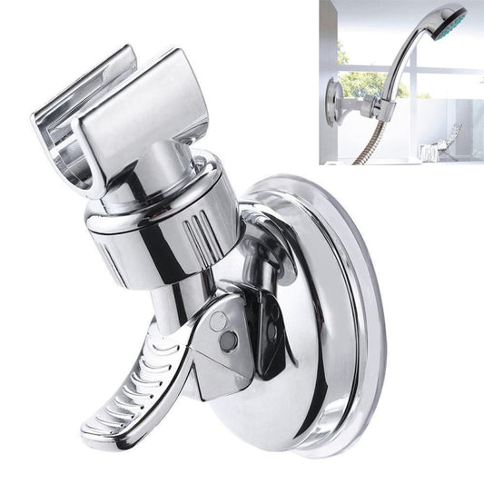 Shower Head Handset Holder Chrome Bathroom Wall Mount Adjustable Suction Bracket(Fully Plated) - Shower Head by buy2fix | Online Shopping UK | buy2fix