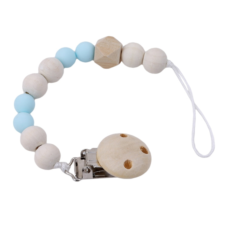 Baby Pacifier Clip Chain Wooden Holder Soother Pacifier Clips Leash Strap Nipple Holder for Infant Feeding(white) - Cups & Silicone Nipple by buy2fix | Online Shopping UK | buy2fix