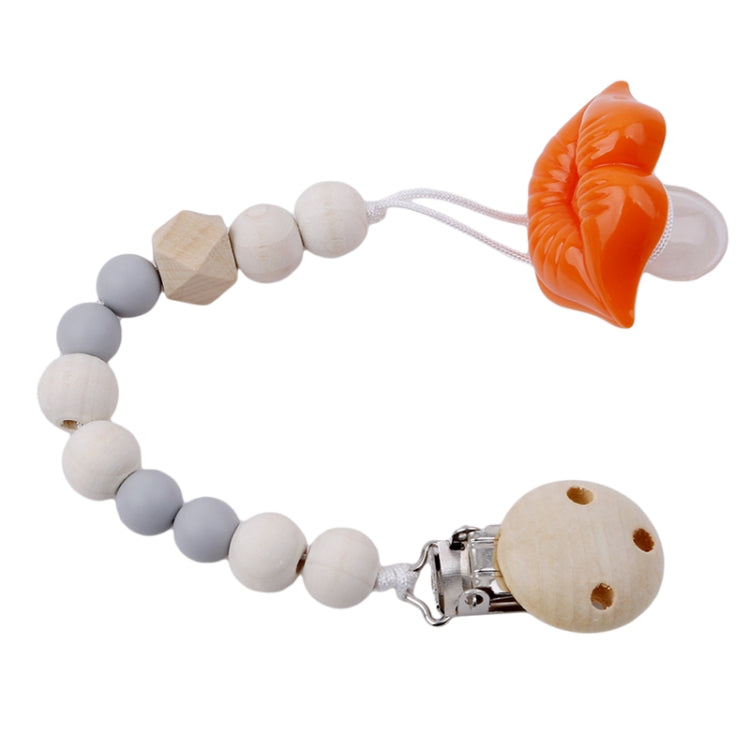 Baby Pacifier Clip Chain Wooden Holder Soother Pacifier Clips Leash Strap Nipple Holder for Infant Feeding(white) - Cups & Silicone Nipple by buy2fix | Online Shopping UK | buy2fix