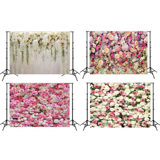 2.1m x 1.5m Flower Wall Simulation Rose Wedding Party Arrangement 3D Photography Background Cloth(H1) by buy2fix