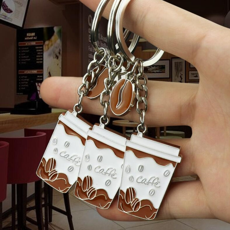 2 PCS Coffee Cup Keychain Creative Metal Pendant Small Gift by buy2fix