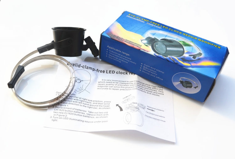 15X LED Lighted Hands-free Eye-Loupe Head Band Watch Repair Magnifier by buy2fix
