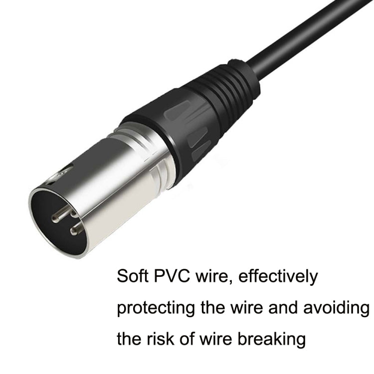 6.35mm Caron Male To XLR 2pin Balance Microphone Audio Cable Mixer Line, Size:20m - Microphone Audio Cable & Connector by buy2fix | Online Shopping UK | buy2fix