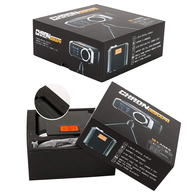 WoSporT LCD Screen Display Chronograph Speed Tester, APP Bluetooth Synchronization Eight Languages Show Speed Measurement - Tachometers & Anemometer by buy2fix | Online Shopping UK | buy2fix