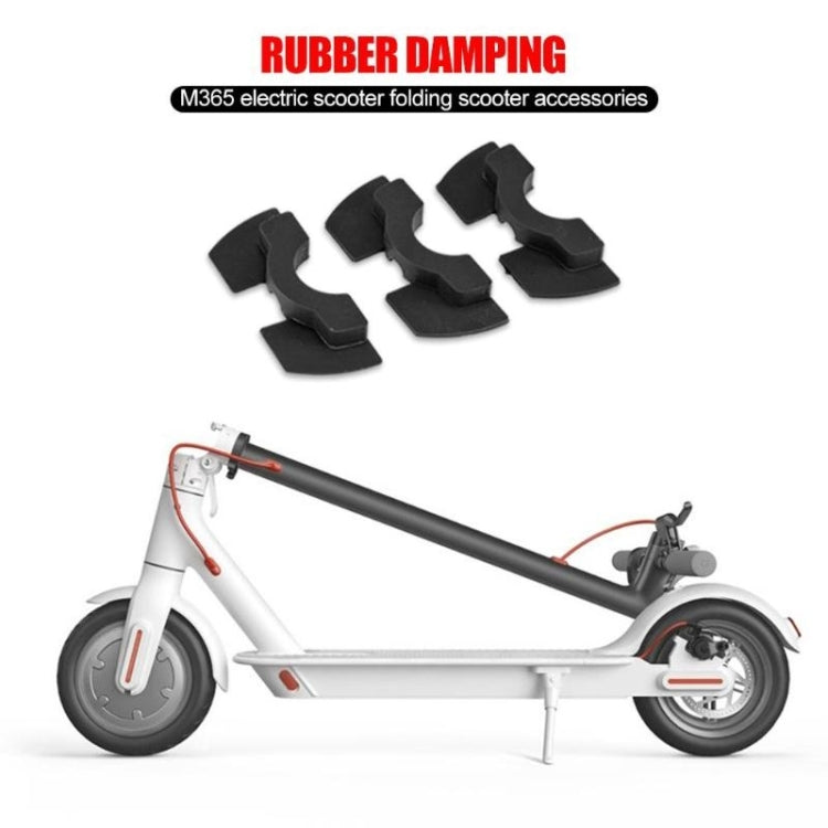 3 PCS Shock Absorption Shockproof Standing Handle Rubber Damper for Xiaomi Mijia M365 Electric Scooter(Black) - Accessories & Parts by buy2fix | Online Shopping UK | buy2fix