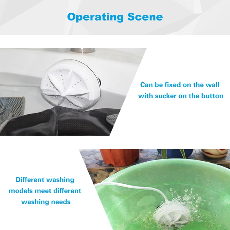 2 in 1 Portable Mini Washing Machine Ultrasonic Turbine Clothes Mini Washer with USB Cable Convenient for Travel - Washing Machines & Accessories by buy2fix | Online Shopping UK | buy2fix